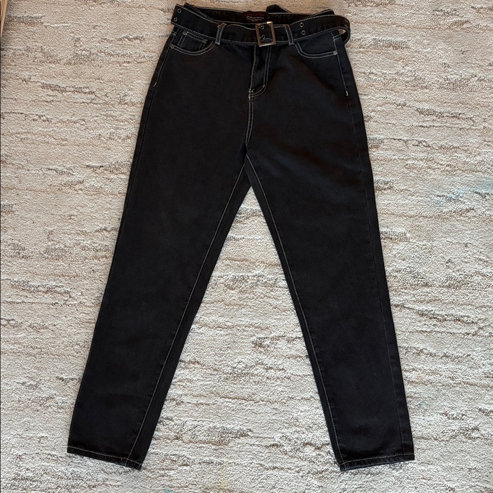 Liquor N Poker Stylish Black Kids Jeans